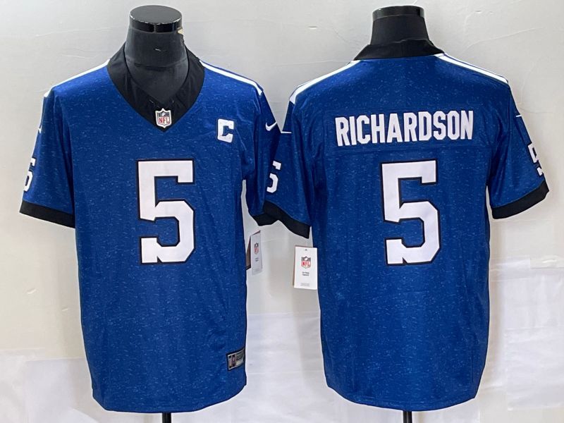 Men Indianapolis Colts 5 Richardson Royal 2023 Nike Vapor Limited NFL Jersey
